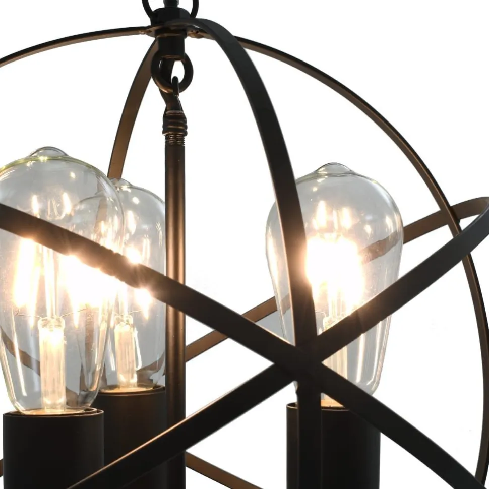 Roikkuva lamppu musta pallo 3 x e27 bulbs