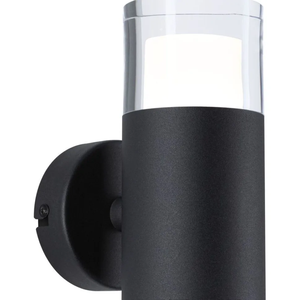 Seinä-/kattovalaisin Paulmann Kame, 16cm, IP44, 3000K, 320lm, 230V, 5W, signaalimusta