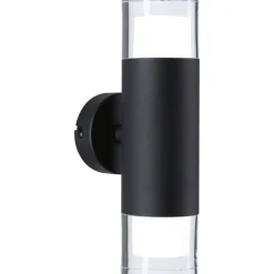Seinä-/kattovalaisin Paulmann Kame, 27cm, IP44, 3000K, 2x460lm, 230V, 2x4W, signaalimusta