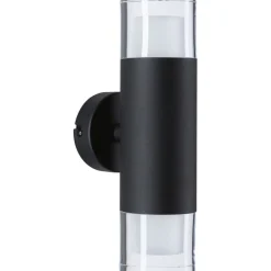 Seinä-/kattovalaisin Paulmann Kame, 27cm, IP44, 3000K, 2x460lm, 230V, 2x4W, signaalimusta