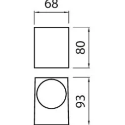Seinävalaisin Airam Sund, max 11W, GU10, 80x68x93mm, IP44, antrasiitti/kirkas