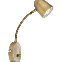 Seinävalaisin Aneta Lighting Sandnes Flex himmennettävä antiikkimessinki