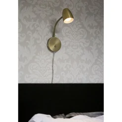Seinävalaisin Aneta Lighting Sandnes Flex himmennettävä antiikkimessinki