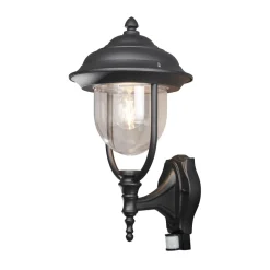 Seinävalaisin Konstsmide Parma 7235-750 240x290x480 mm yläsuunta liiketunnistimella musta