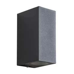 Seinävalaisin Airam Sund Double, max 2x7W, GU10, 150x68x93mm, IP44, antrasiitti/kirkas