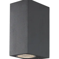 Seinävalaisin Airam Sund Double, max 2x7W, GU10, 150x68x93mm, IP44, antrasiitti/kirkas