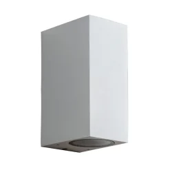 Seinävalaisin Airam Sund Double, max 2x7W, GU10, 150x68x93mm, IP44, valkoinen/kirkas