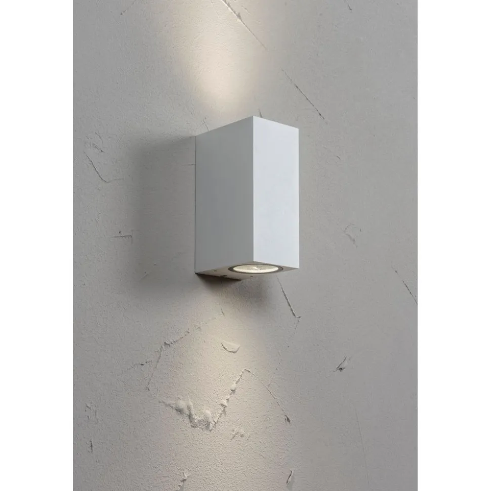 Seinävalaisin Airam Sund Double, max 2x7W, GU10, 150x68x93mm, IP44, valkoinen/kirkas