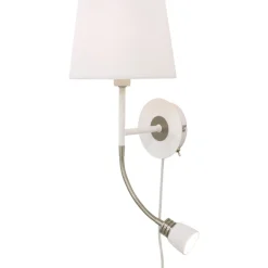 Seinävalaisin Aneta Lighting Eketorp valkoinen/teräs