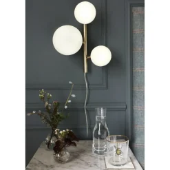 Seinävalaisin Aneta Lighting Molekyl mattamessinki/valkoinen
