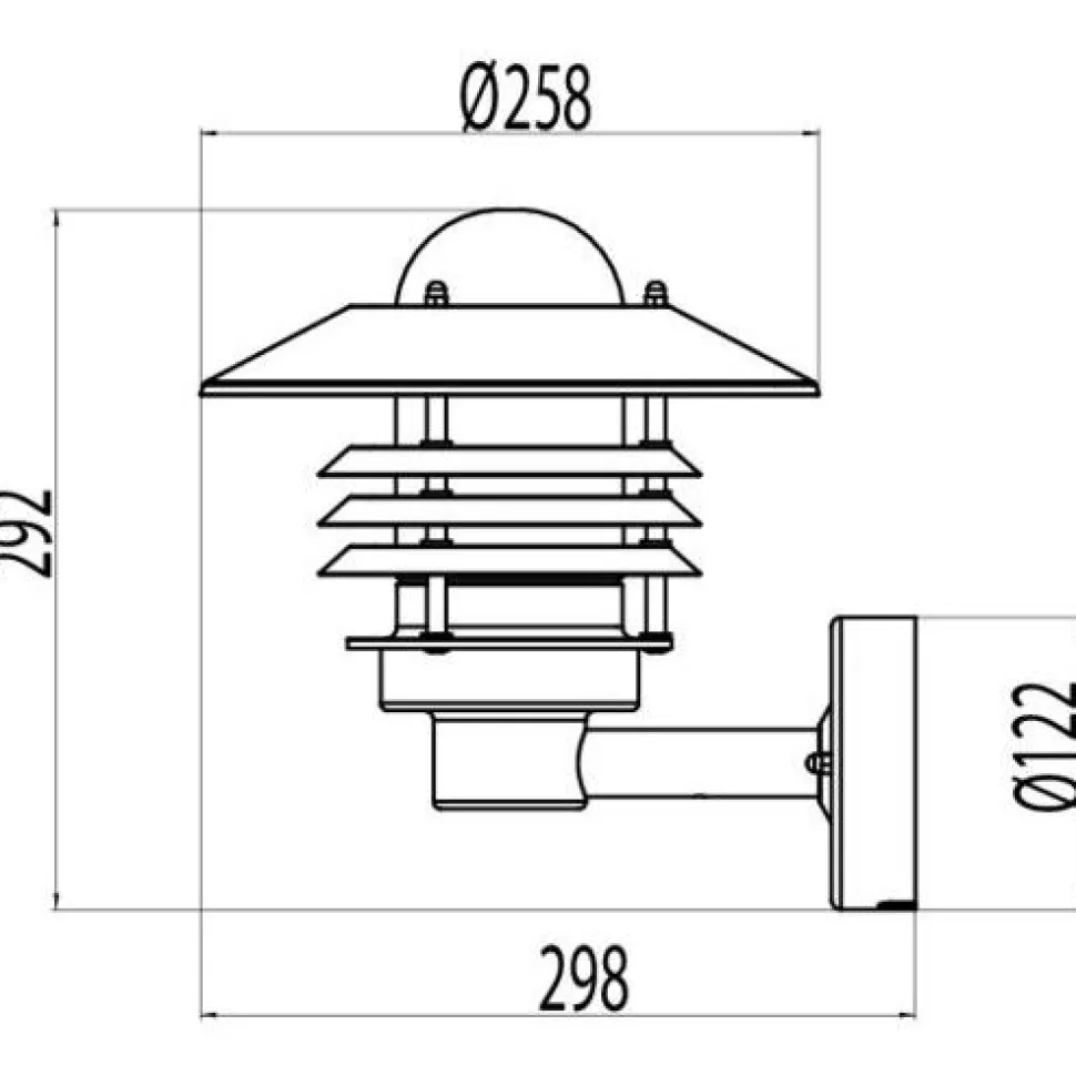 Seinävalaisin Averia AVG03AP IP44 75W E27 Antiikkipronssi