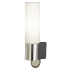 Seinävalaisin Cosenza IP44 64x100x245 mm + pistorasia kromi/valkoinen
