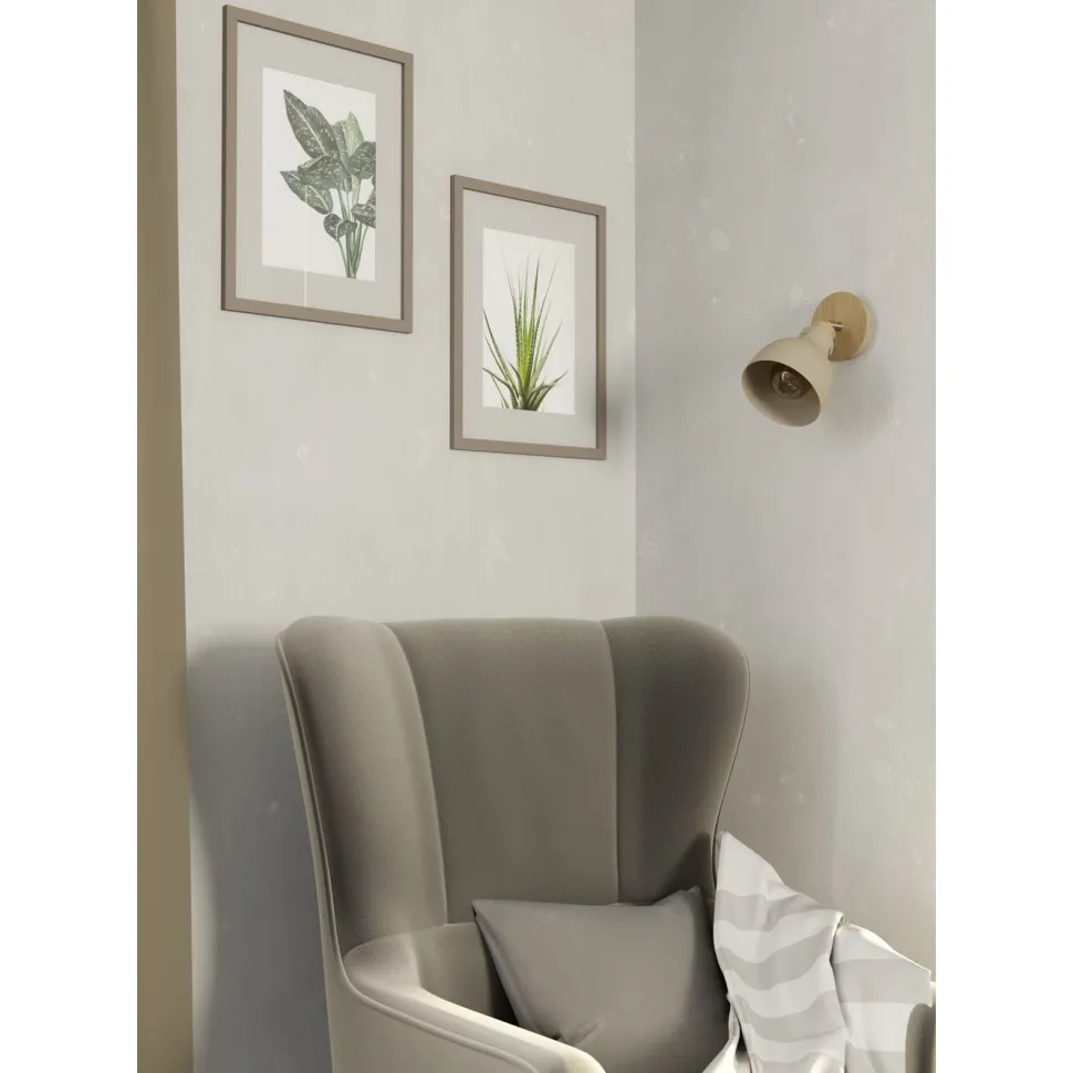 Seinävalaisin Eglo Arrecife, E27, 28W, IP20, hiekka/puu