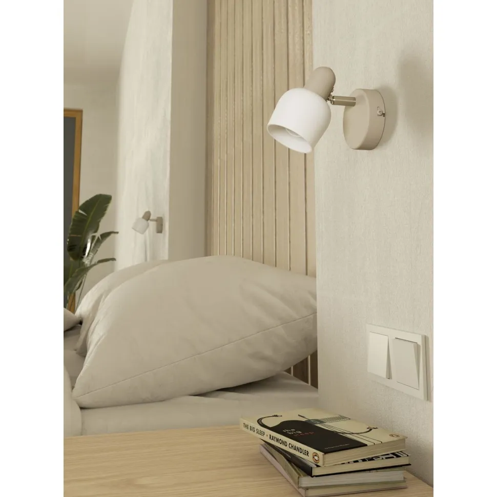 Seinävalaisin Eglo Corato, E14, 18W, IP20, hiekka/valkoinen