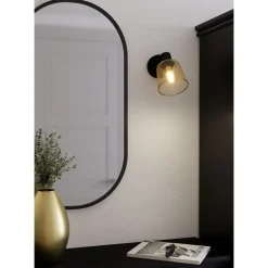 Seinävalaisin Eglo Coslada, E27, 40W, IP20, messinki/musta