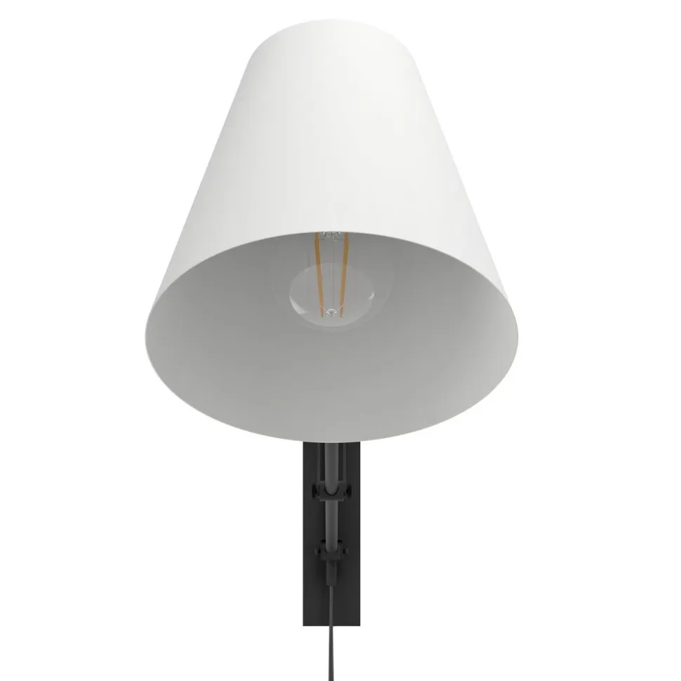 Seinävalaisin Eglo Forcadet, E27, 40W, IP20, musta/harmaa