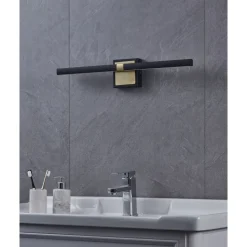 Seinävalaisin Eglo Peguera, 60cm, LED, 11W, IP44, musta/messinki