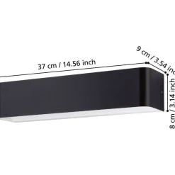 Seinävalaisin Eglo Sania 4 LED 13cm musta