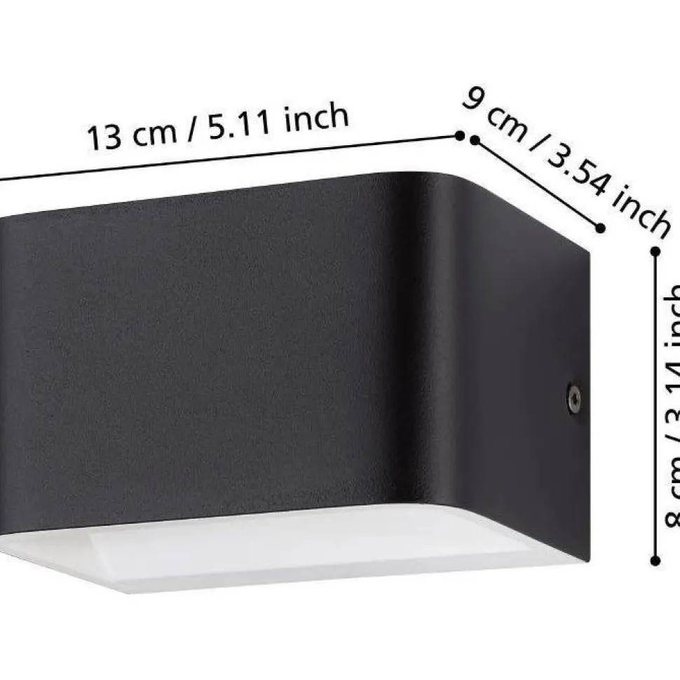 Seinävalaisin Eglo Sania 4 LED 13cm musta