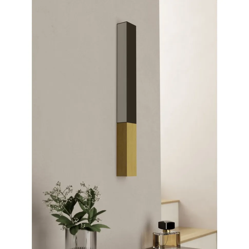 Seinävalaisin Eglo Tudons, 56cm, LED, 12W, IP20, musta/puu