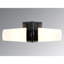 Seinävalaisin Ifö Electric Bernadotte tupla musta posliini IP44