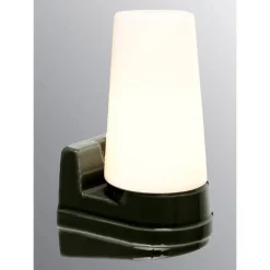 Seinävalaisin Ifö Electric Bernadotte yksittäinen musta posliini IP44