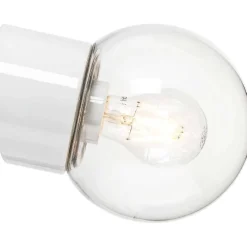 Seinävalaisin Ifö Electric Classic Glob Ø150mm kirkas kupu valkoinen vino IP54