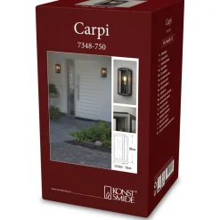 Seinävalaisin Konstsmide Carpi S E27 musta
