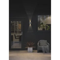 Seinävalaisin Konstsmide Cremona 7870-370 antrasiitti LED 2x3W