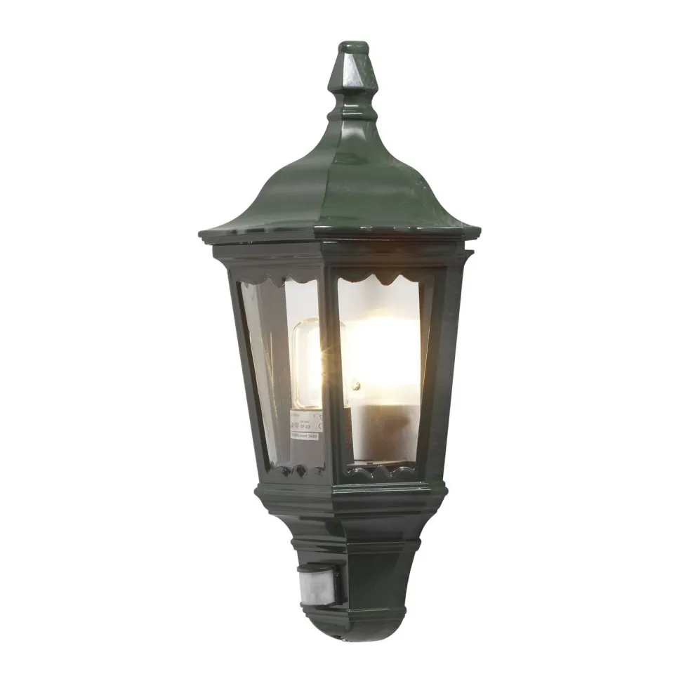 Seinävalaisin Konstsmide Firenze 7230-600 250x160x495 mm liiketunnistimella vihreä