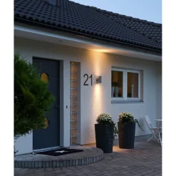 Seinävalaisin Konstsmide Modena Max 7656-300 75x130x195 mm ylös/alas harmaa