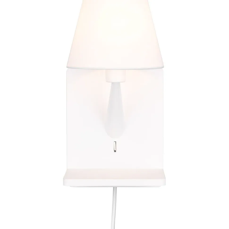 Seinävalaisin latausasemalla Trio Comfort E14 valkoinen