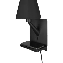 Seinävalaisin latausasemalla Trio Comfort E14 valkoinen