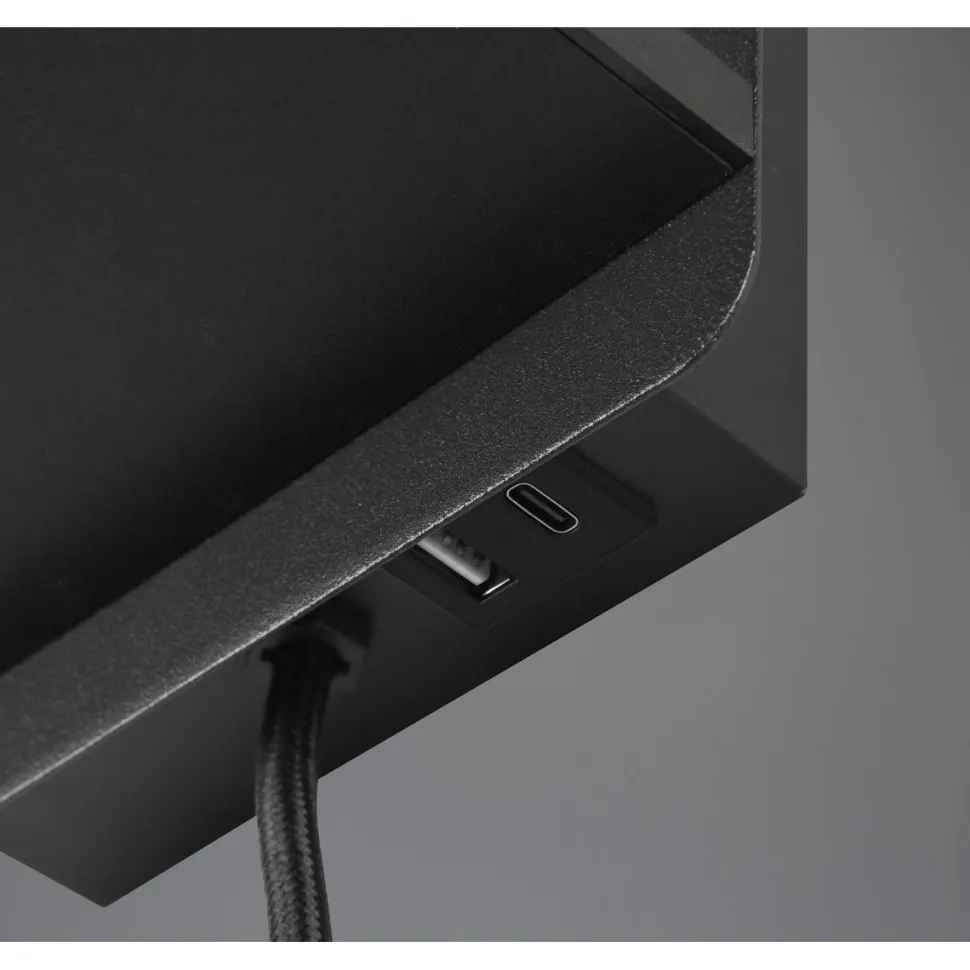 Seinävalaisin latausasemalla Trio Comfort E14 valkoinen