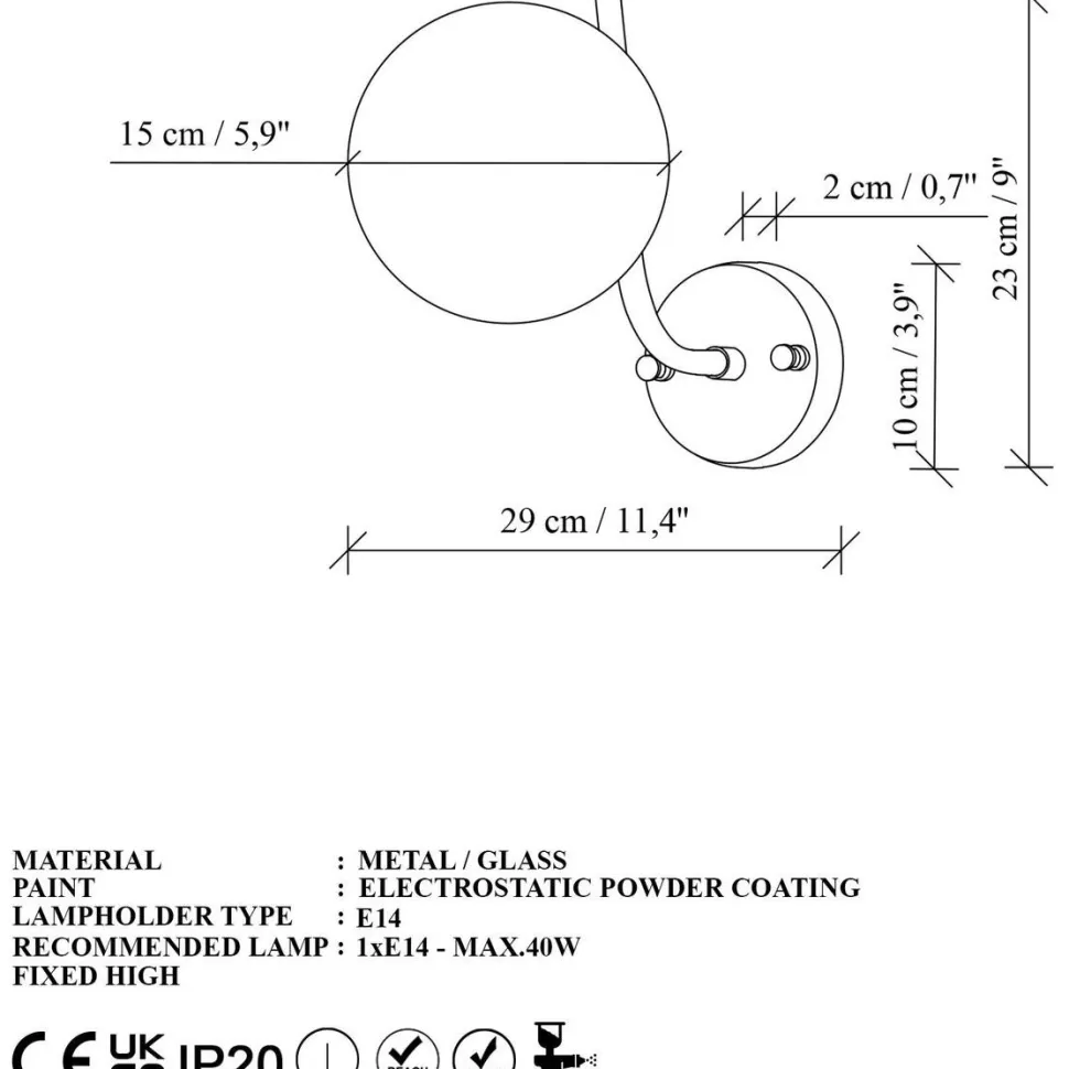 Seinävalaisin Linento Lighting Antler, kulta