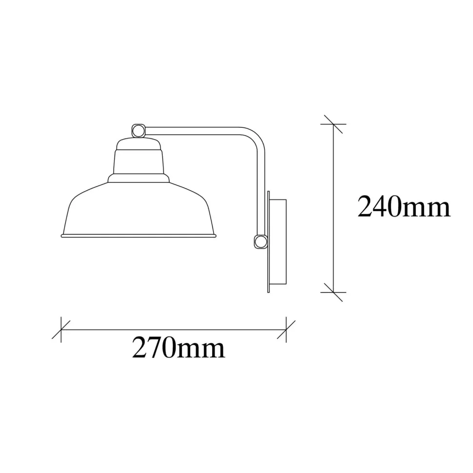 Seinävalaisin Linento Lighting Berceste, musta, Ø19cm