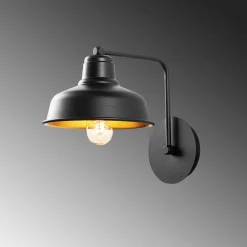 Seinävalaisin Linento Lighting Berceste, musta, Ø19cm