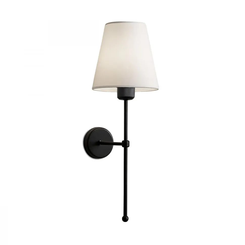 Seinävalaisin Linento Lighting 241966, ø13cm, E27, max. 40W, IP20, kerma/musta