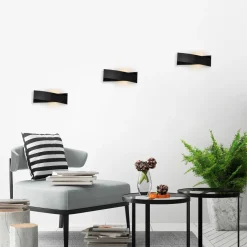 Seinävalaisin Linento Lighting 7156, ø10cm, IP20, G9, max. 8W, musta