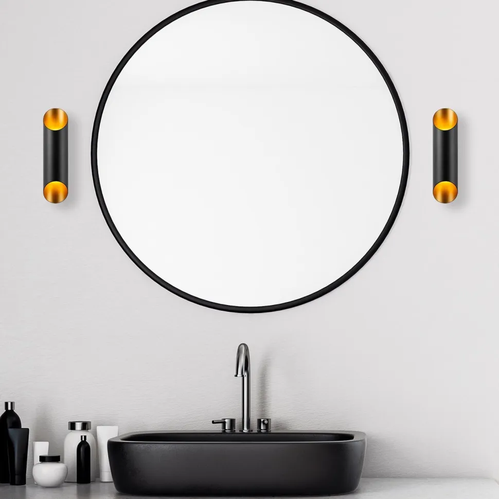 Seinävalaisin Linento Lighting Cut musta/kulta