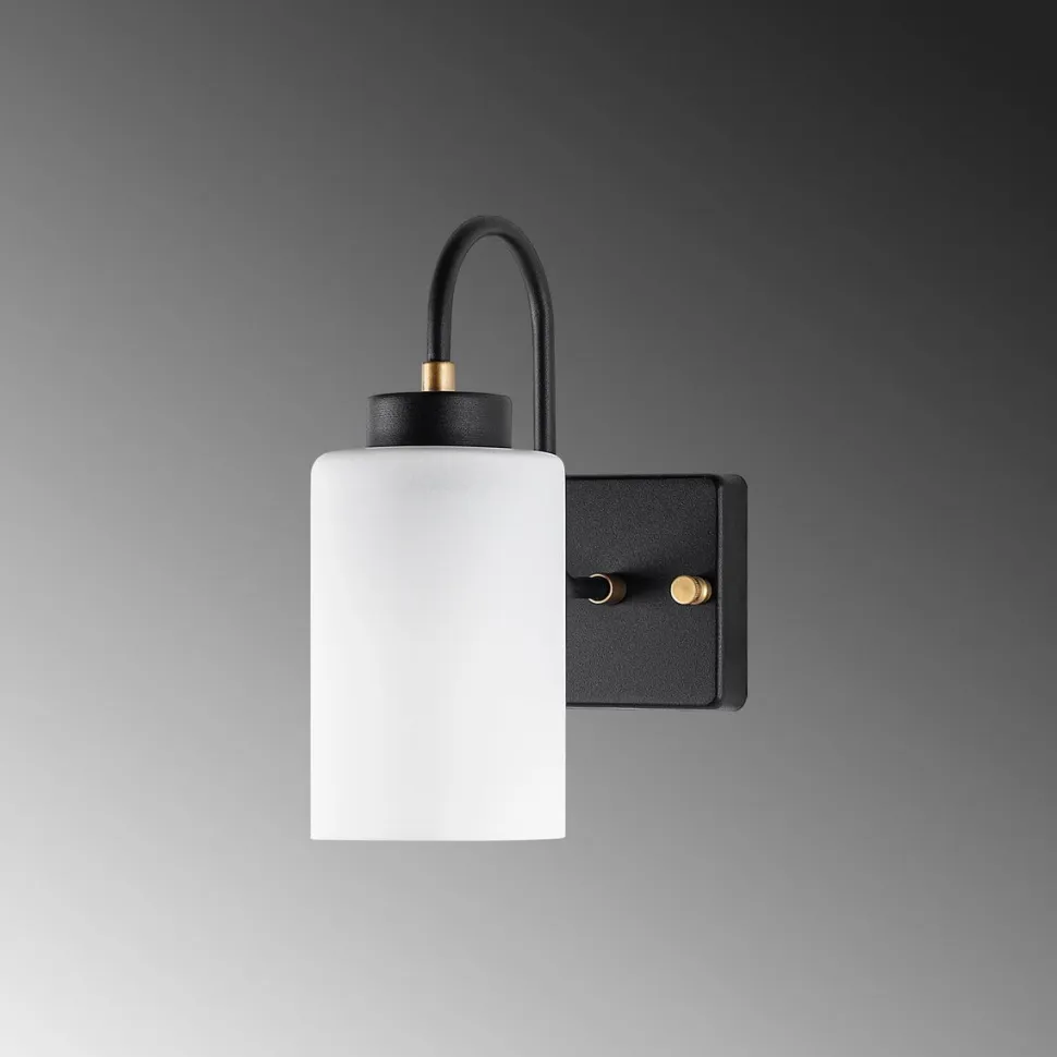 Seinävalaisin Linento Lighting Duzsuz 13141, 24cm, musta/valkoinen