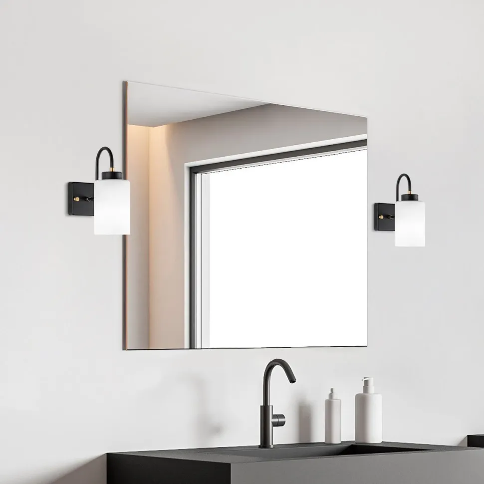 Seinävalaisin Linento Lighting Duzsuz 13141, 24cm, musta/valkoinen