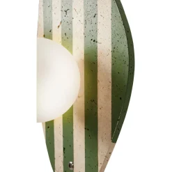 Seinävalaisin Linento Lighting Espe beige/valkoinen/vihreä
