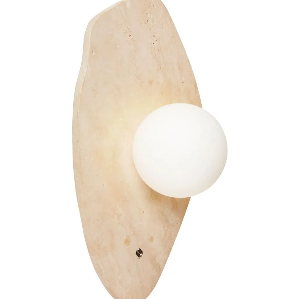 Seinävalaisin Linento Lighting Halle beige/valkoinen
