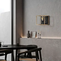 Seinävalaisin Linento Lighting Kafes 13751, E27, max. 40W, IP20, kulta/musta