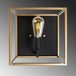 Seinävalaisin Linento Lighting Kafes 13751, E27, max. 40W, IP20, kulta/musta