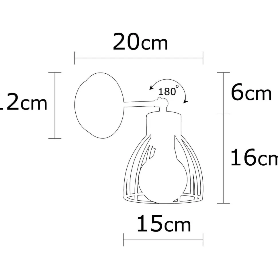 Seinävalaisin Linento Lighting Kemah musta/kupari