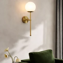 Seinävalaisin Linento Lighting 242431 kulta/valkoinen