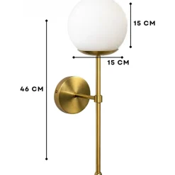 Seinävalaisin Linento Lighting 242431 kulta/valkoinen