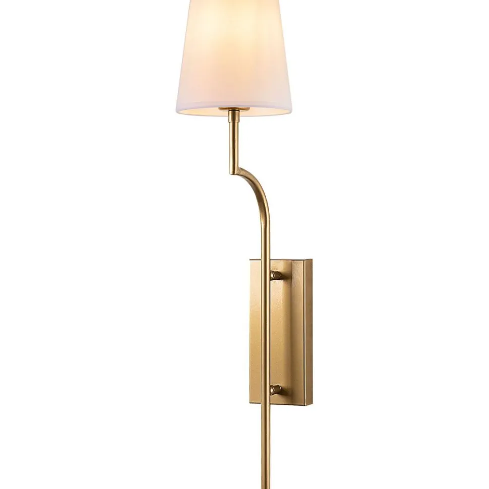 Seinävalaisin Linento Lighting Lumora, E27, kulta/valkoinen